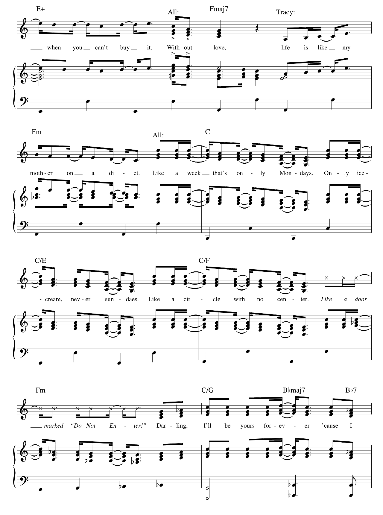 Without Love (from Hairspray) sheet music 11