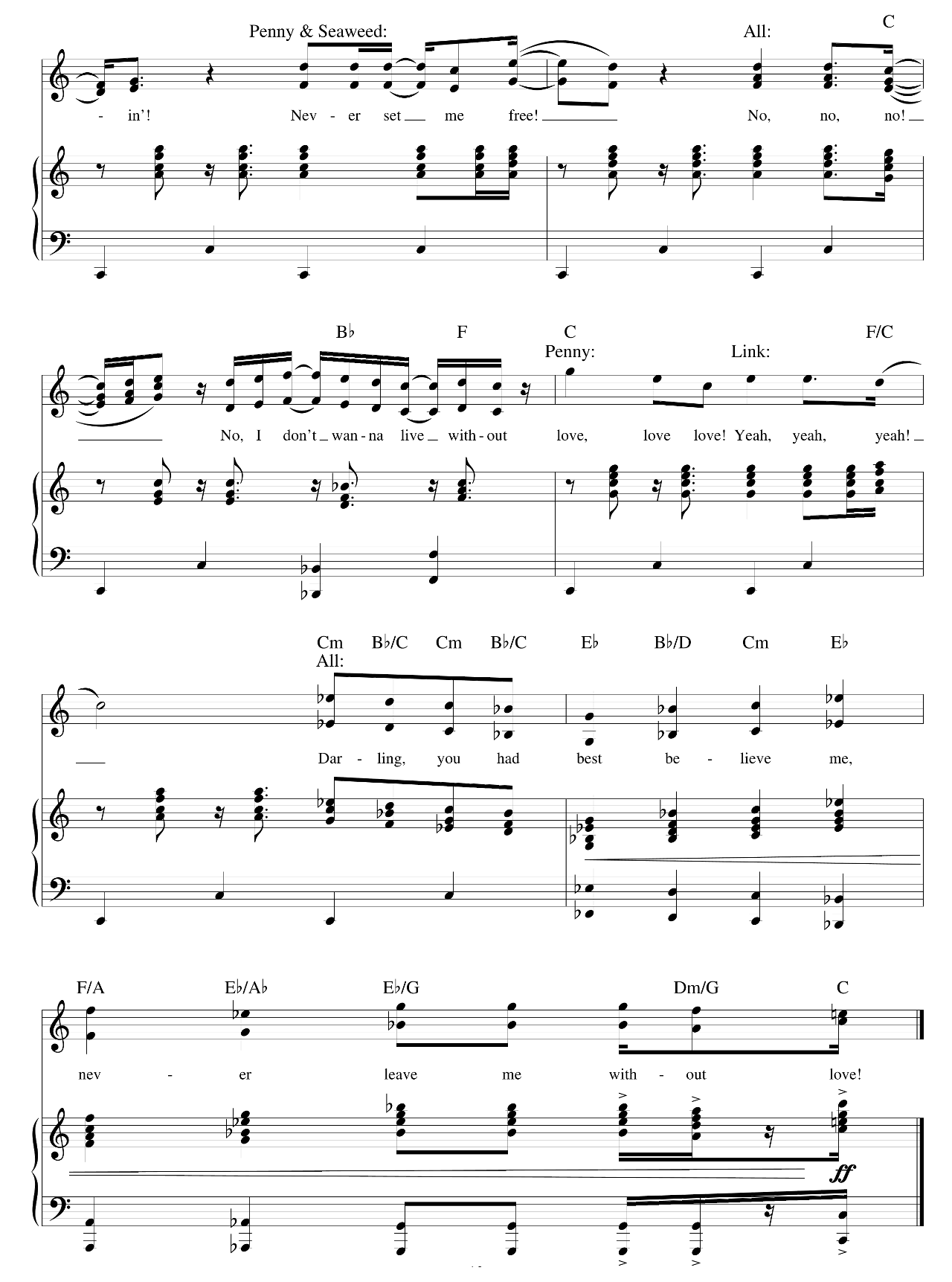 Without Love (from Hairspray) sheet music 13