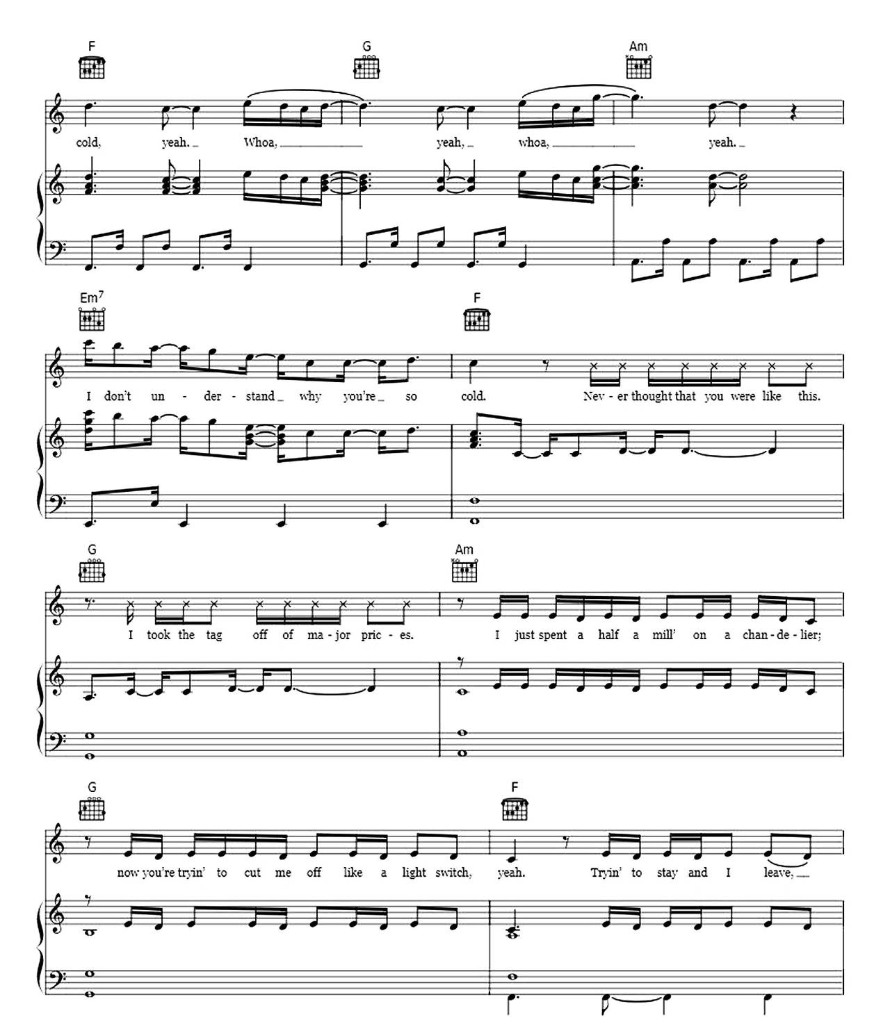 Cold sheet music 5