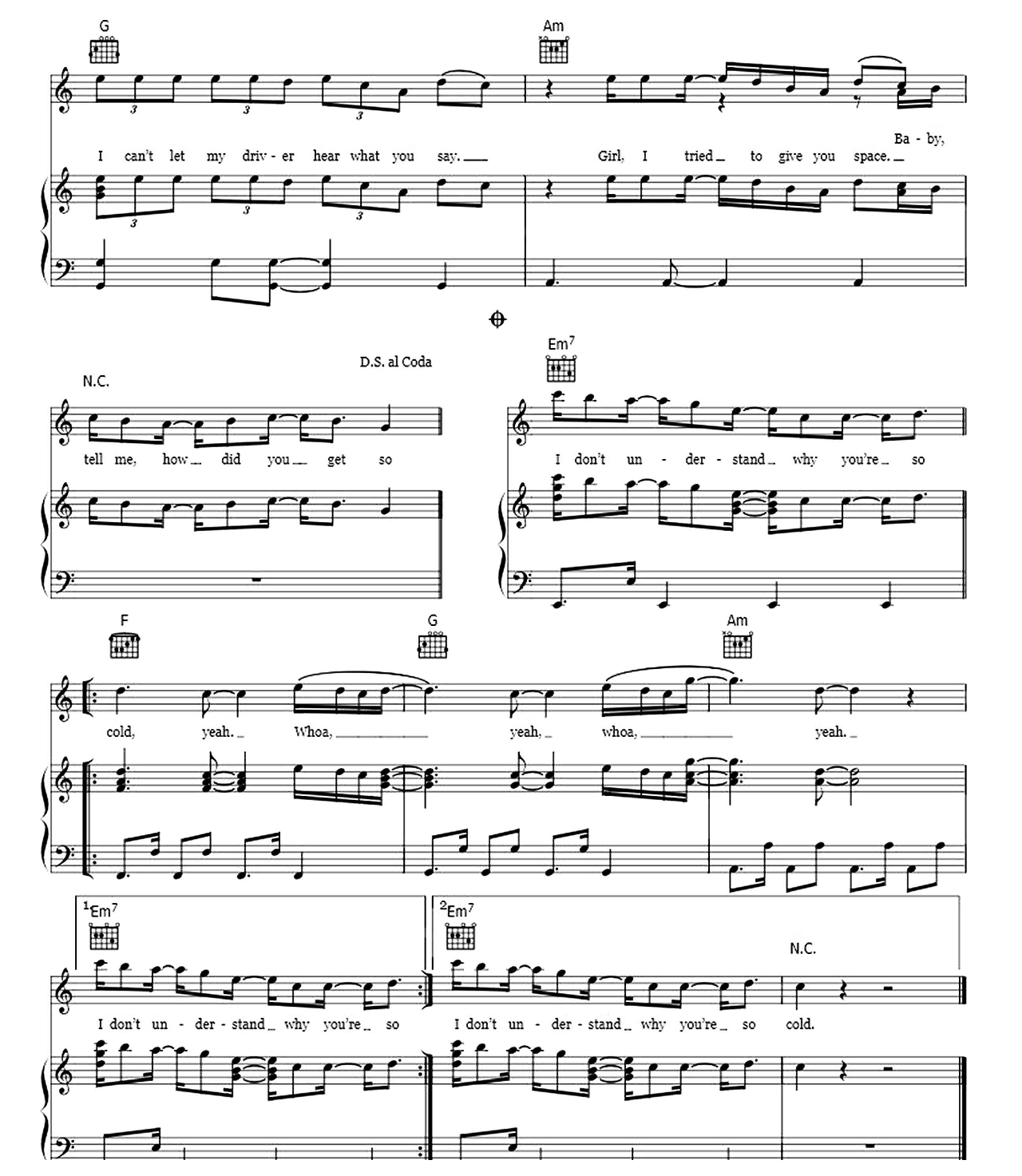 Cold sheet music 7