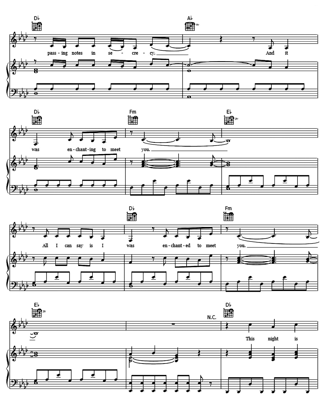 Enchanted sheet music 3