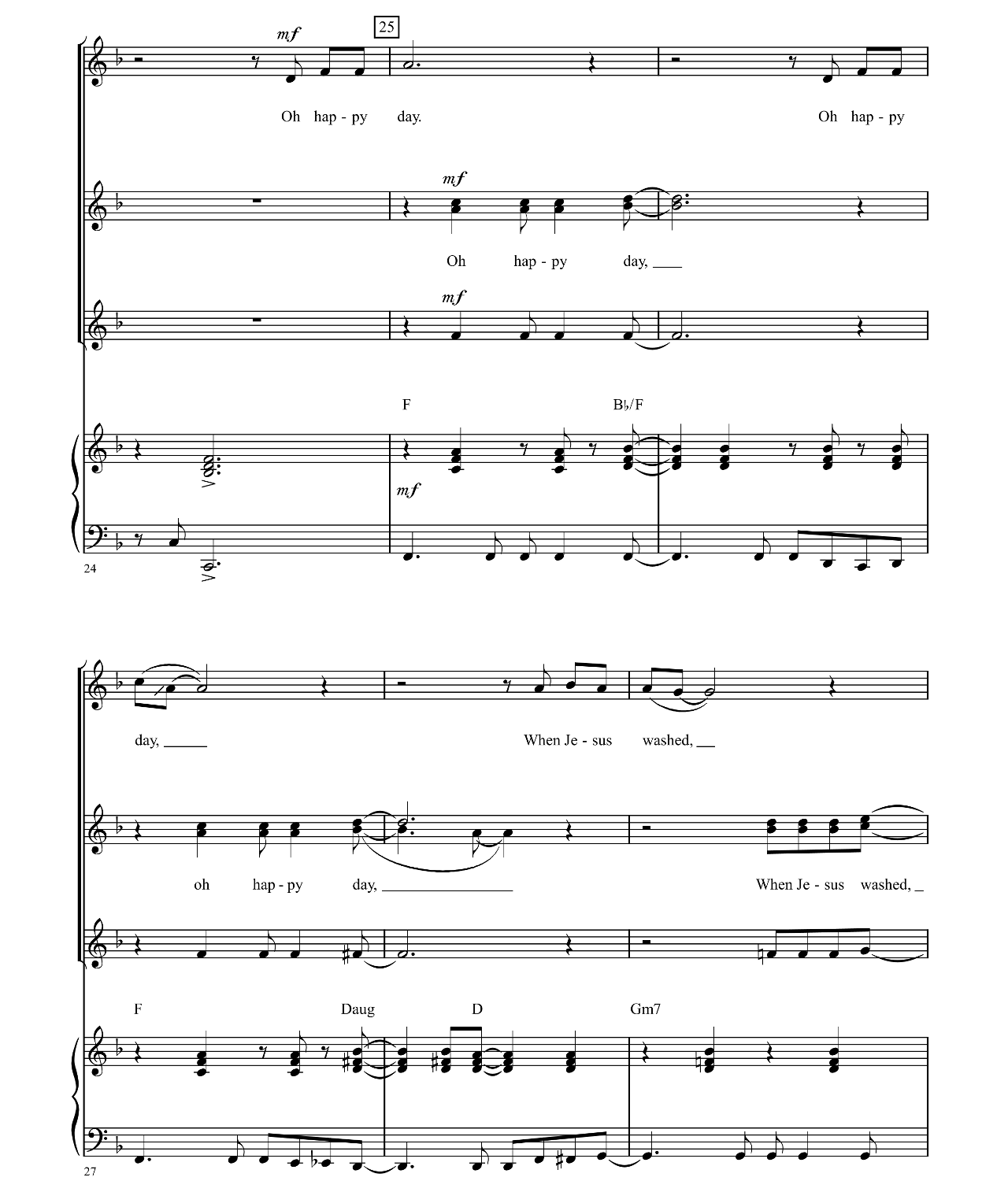 Oh Happy Day (from Sister Act) sheet music 5