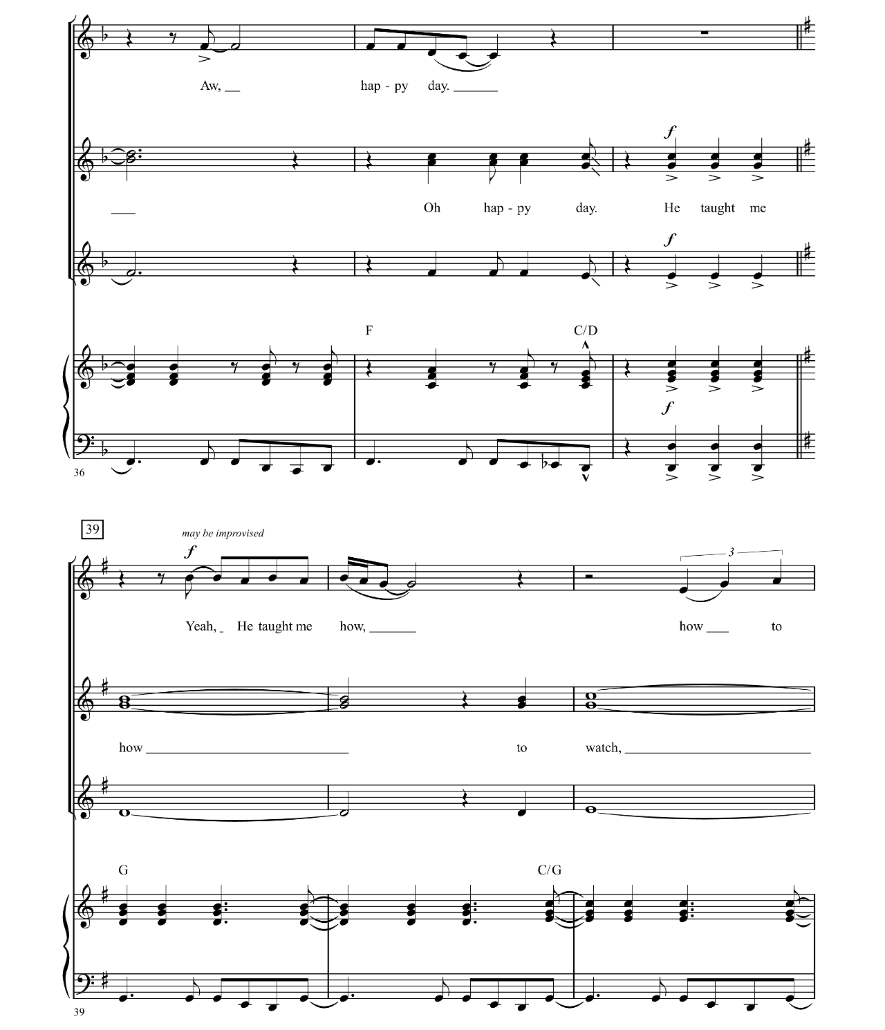 Oh Happy Day (from Sister Act) sheet music 7