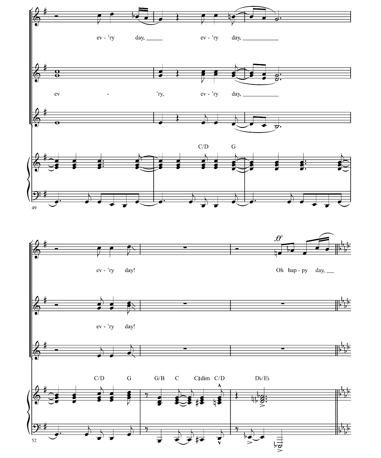 Oh Happy Day (from Sister Act) sheet music 9