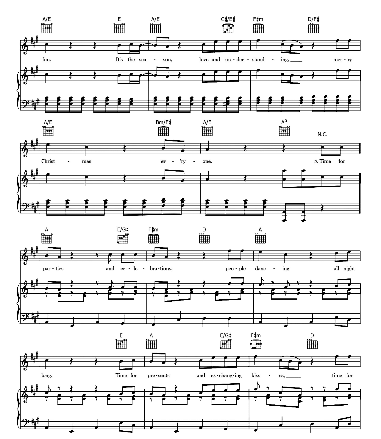 Merry Christmas Everyone sheet music 2
