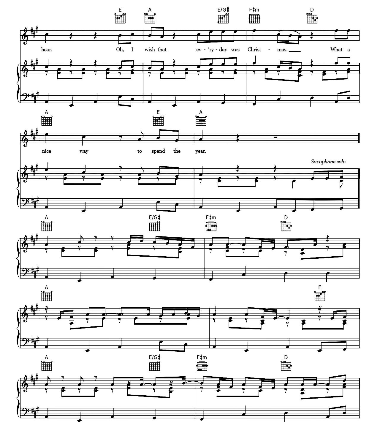 Merry Christmas Everyone sheet music 4