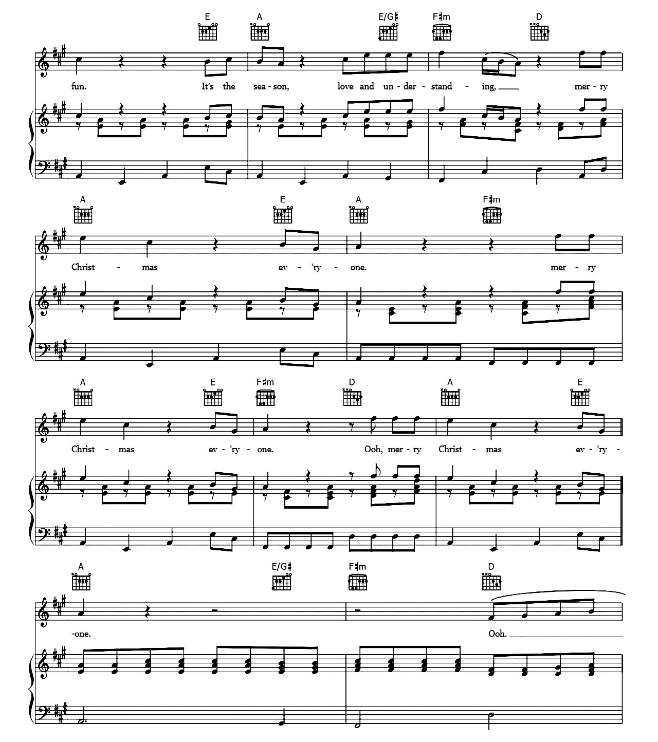 Merry Christmas Everyone sheet music 6