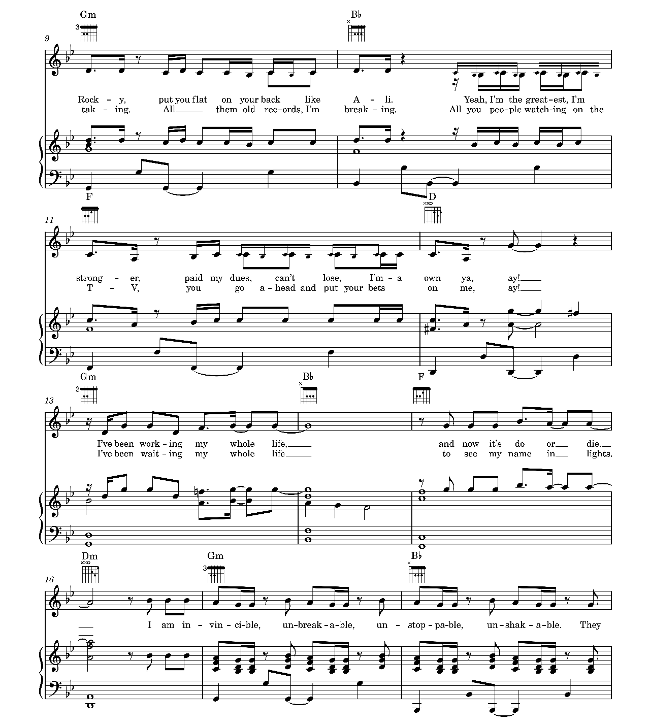 The Champion sheet music 2