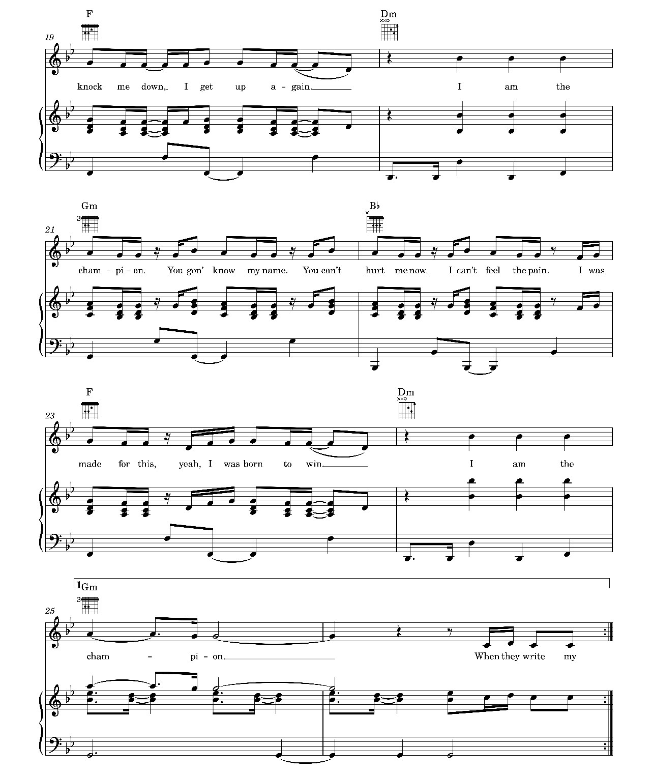 The Champion sheet music 3