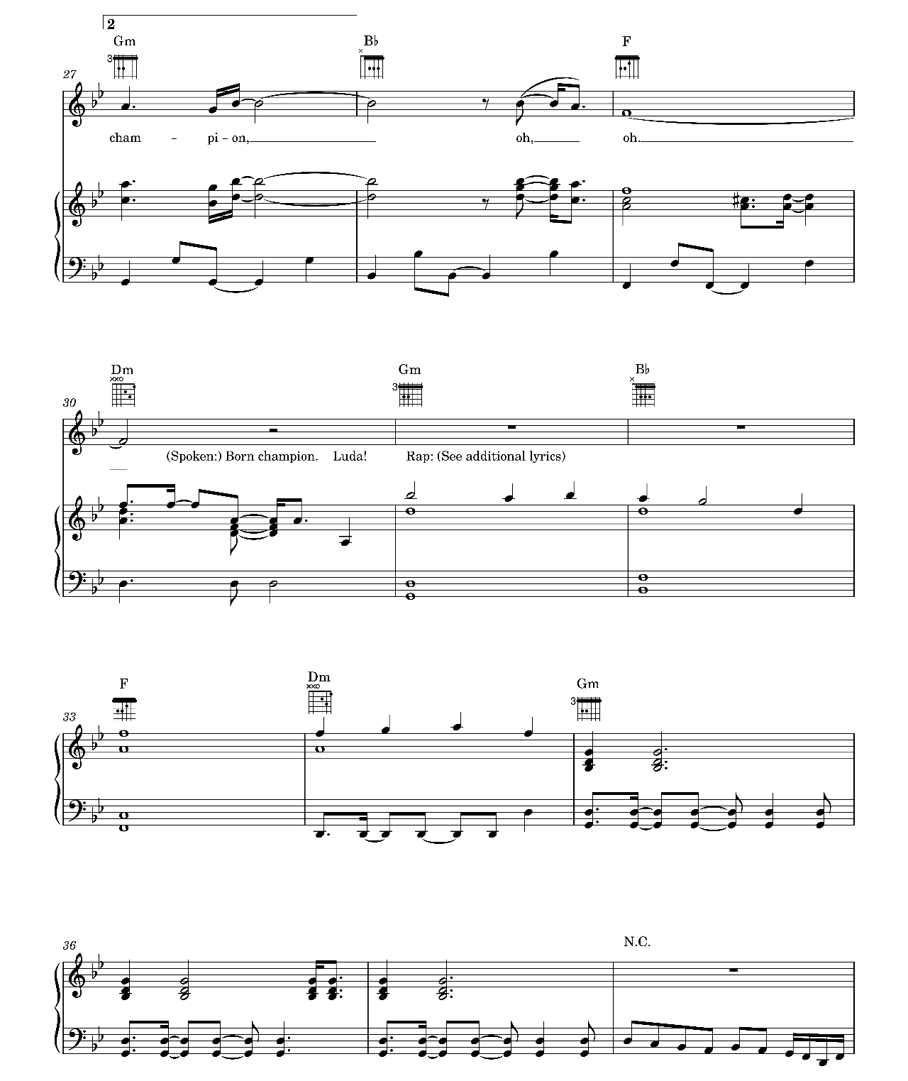 The Champion sheet music 4