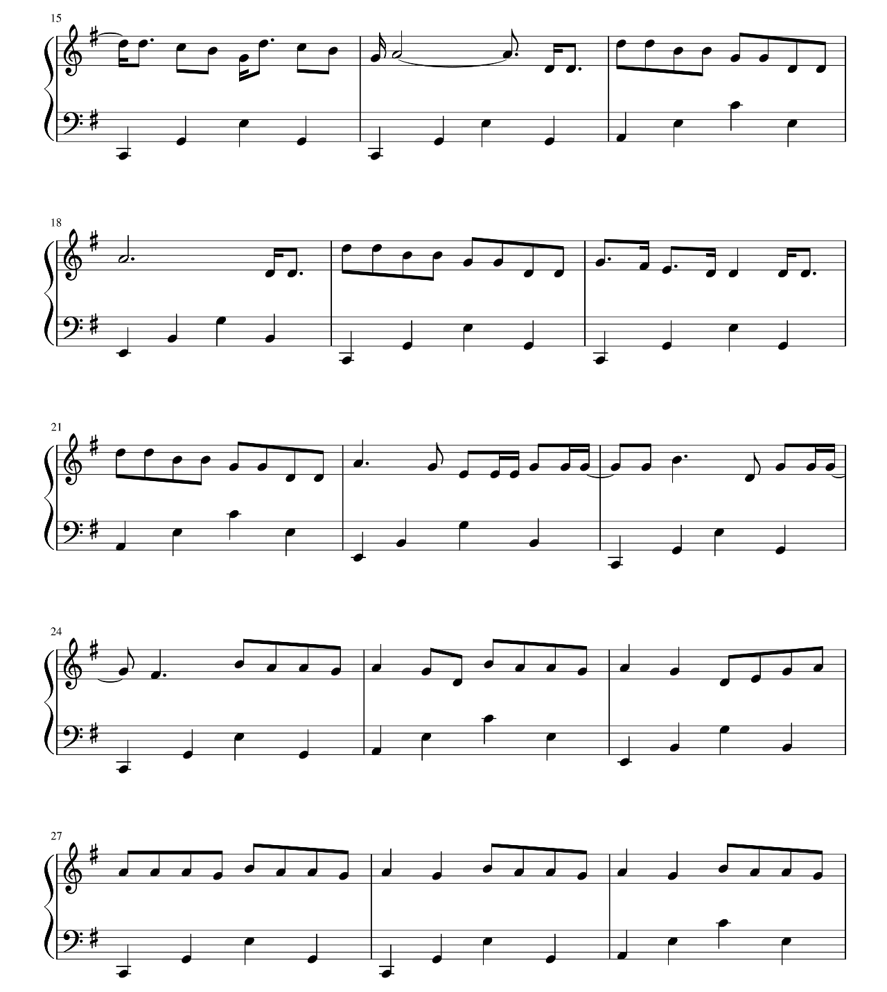 Old Me sheet music 2