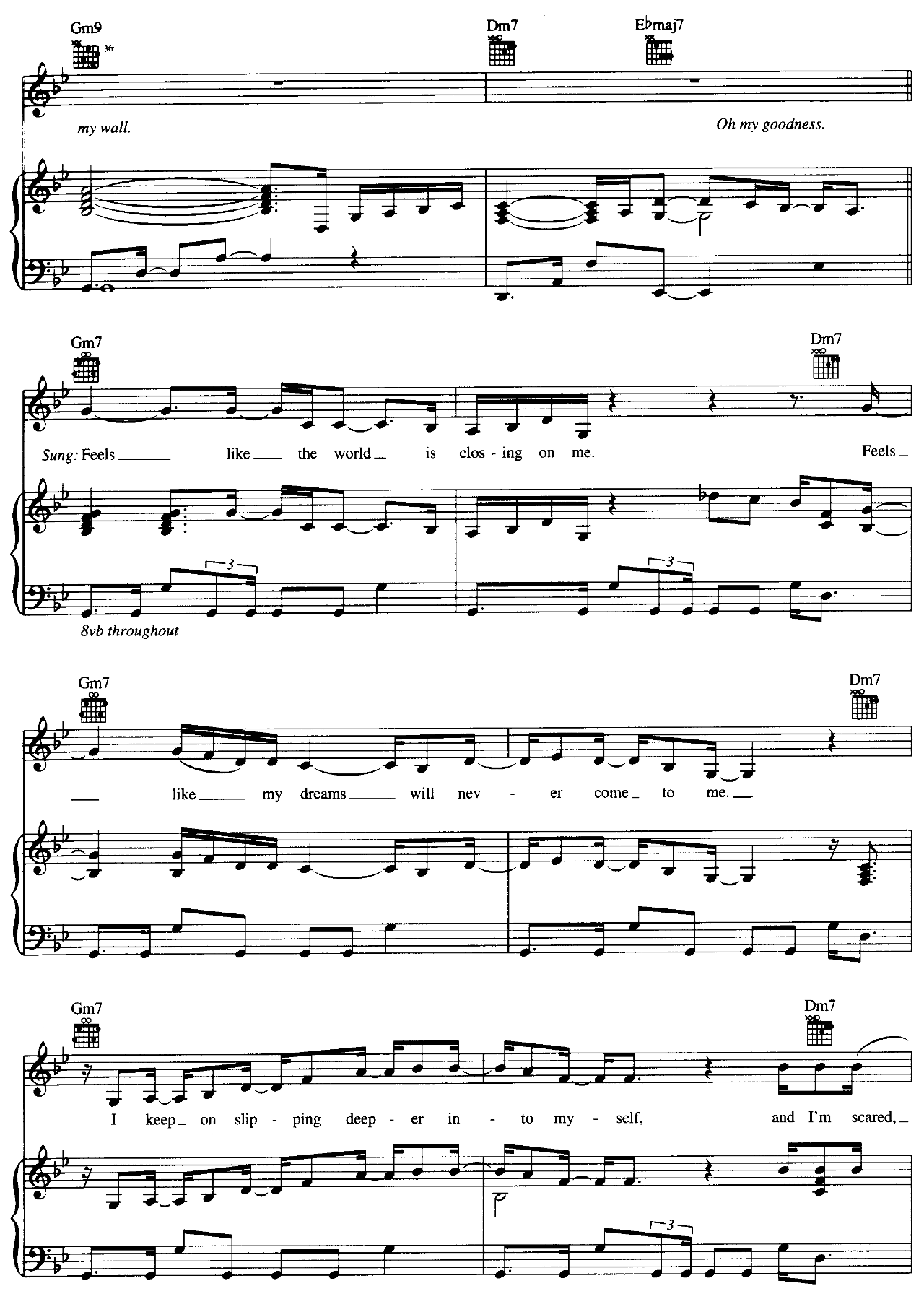 Troubles sheet music 2
