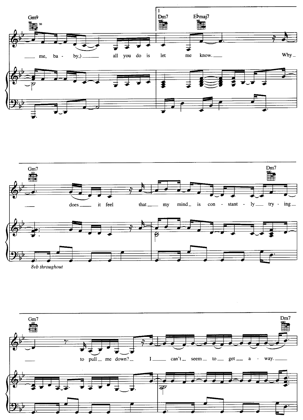 Troubles sheet music 4