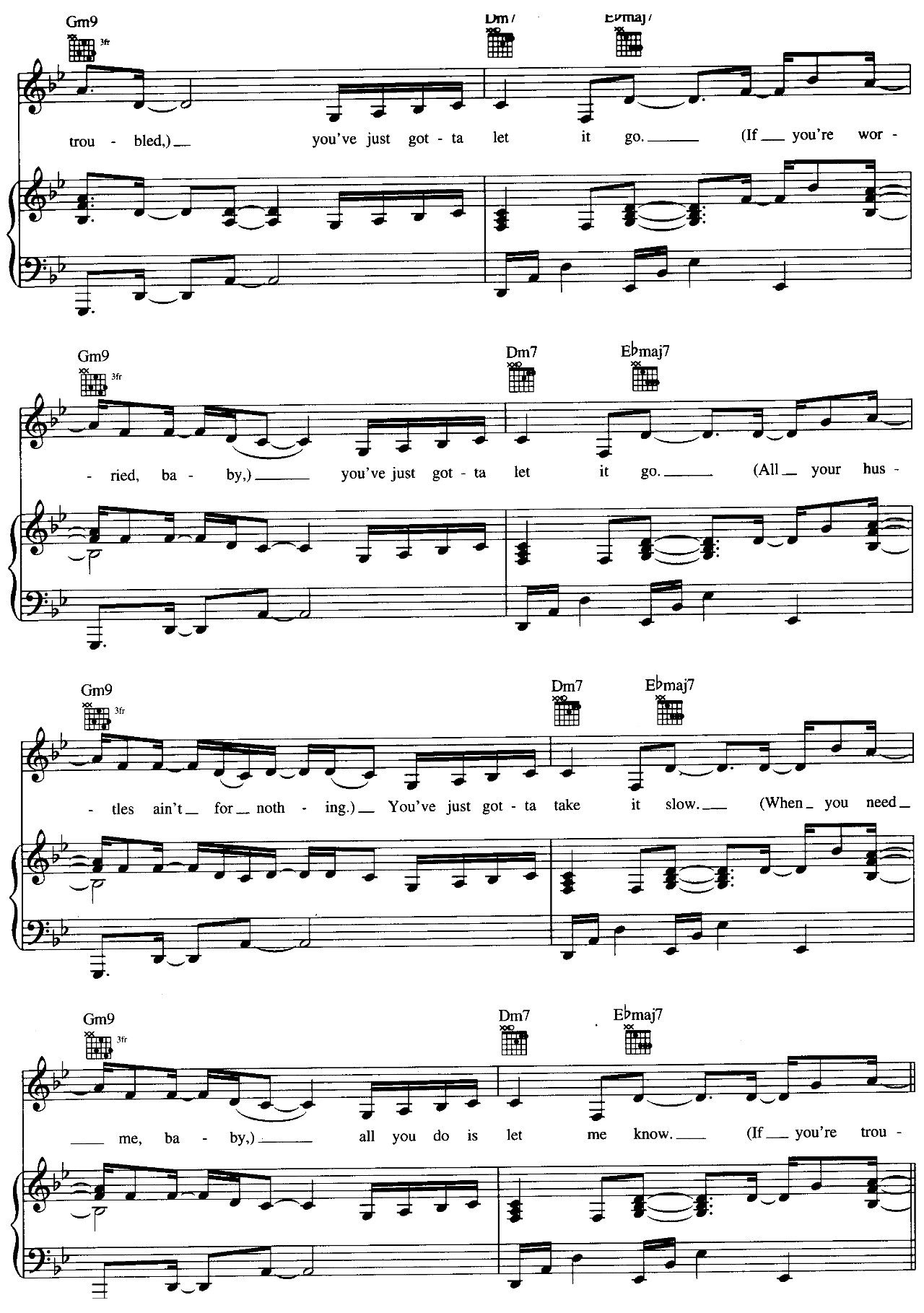 Troubles sheet music 6