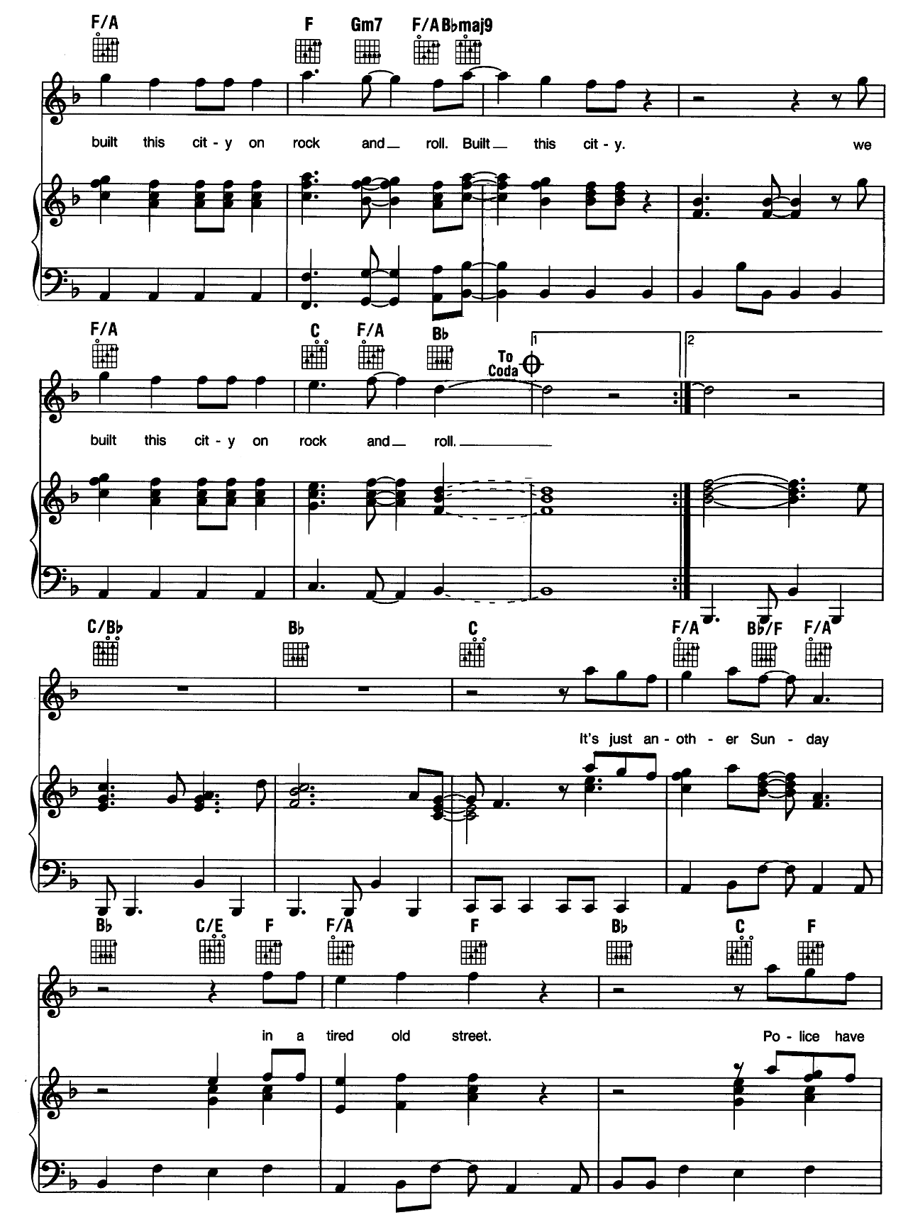 We Built This City sheet music 5