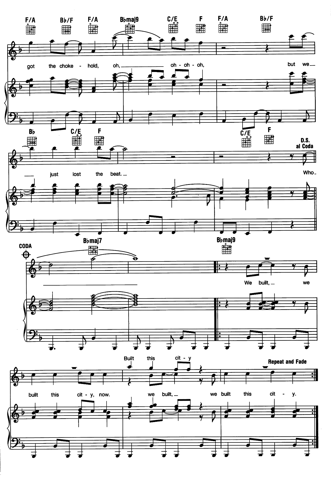 We Built This City sheet music 6