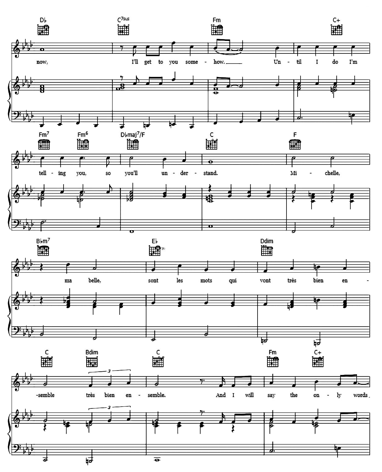 Michelle sheet music 4