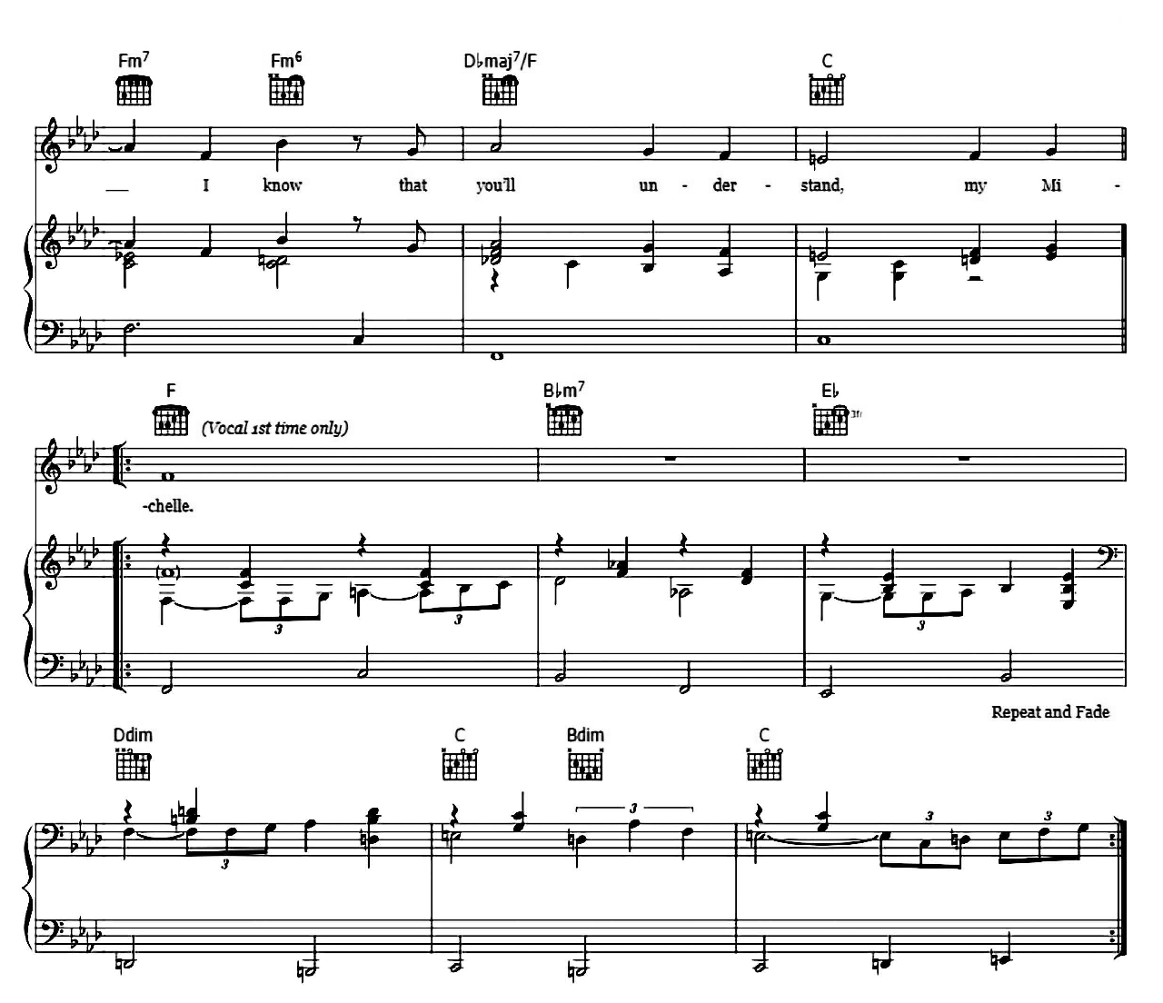 Michelle sheet music 5