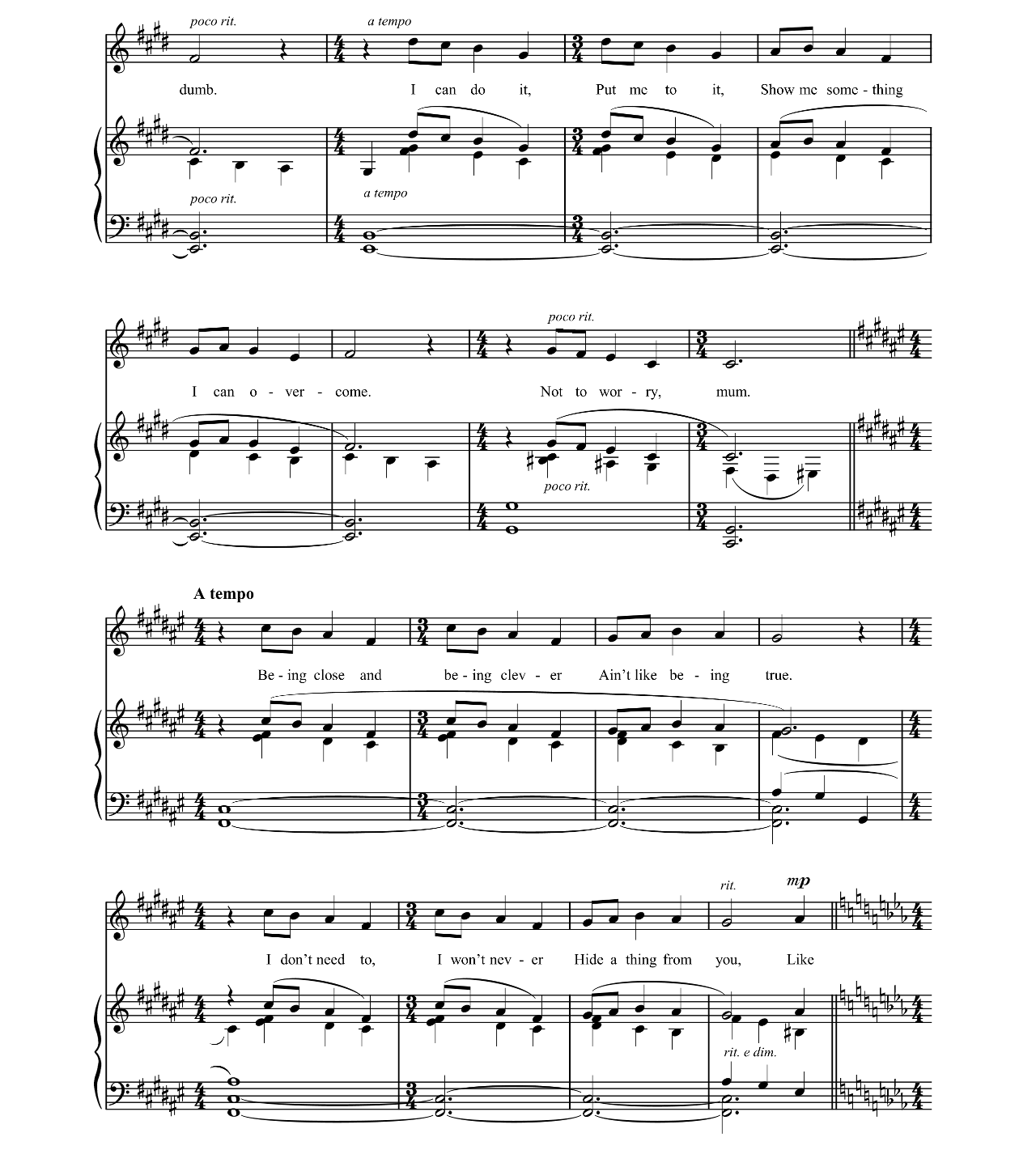 Not While I'm Around sheet music 4