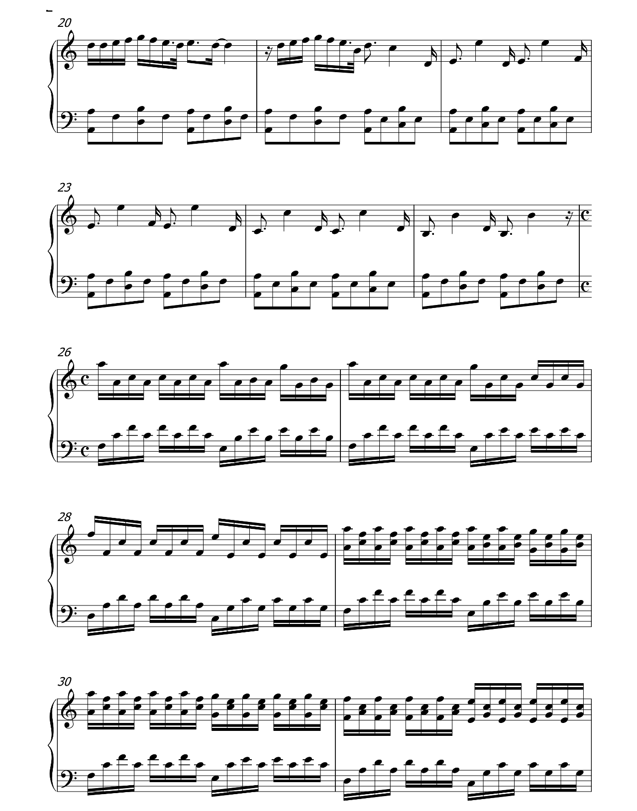 La Plage sheet music 2