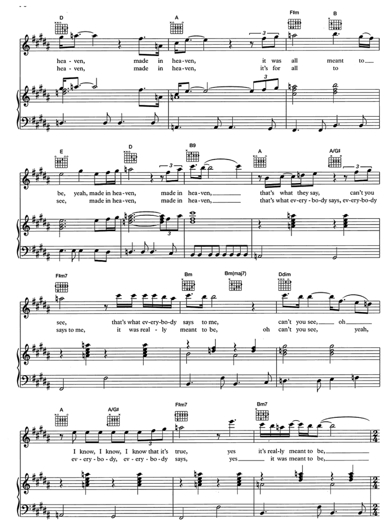 Made In Heaven sheet music 2