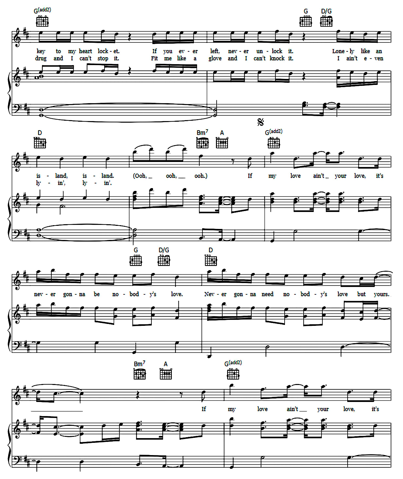 Nobody's Love sheet music 3