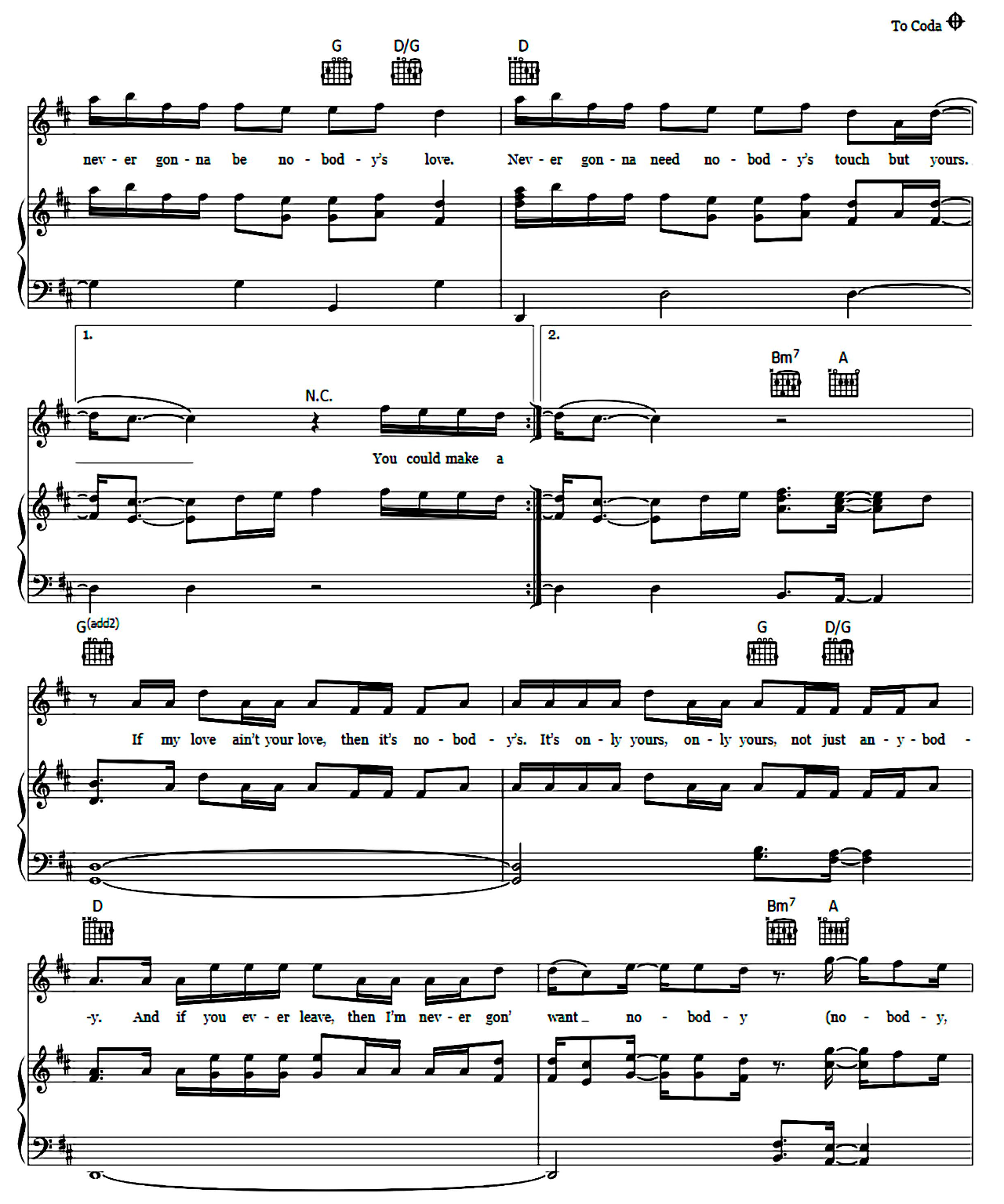 Nobody's Love sheet music 4
