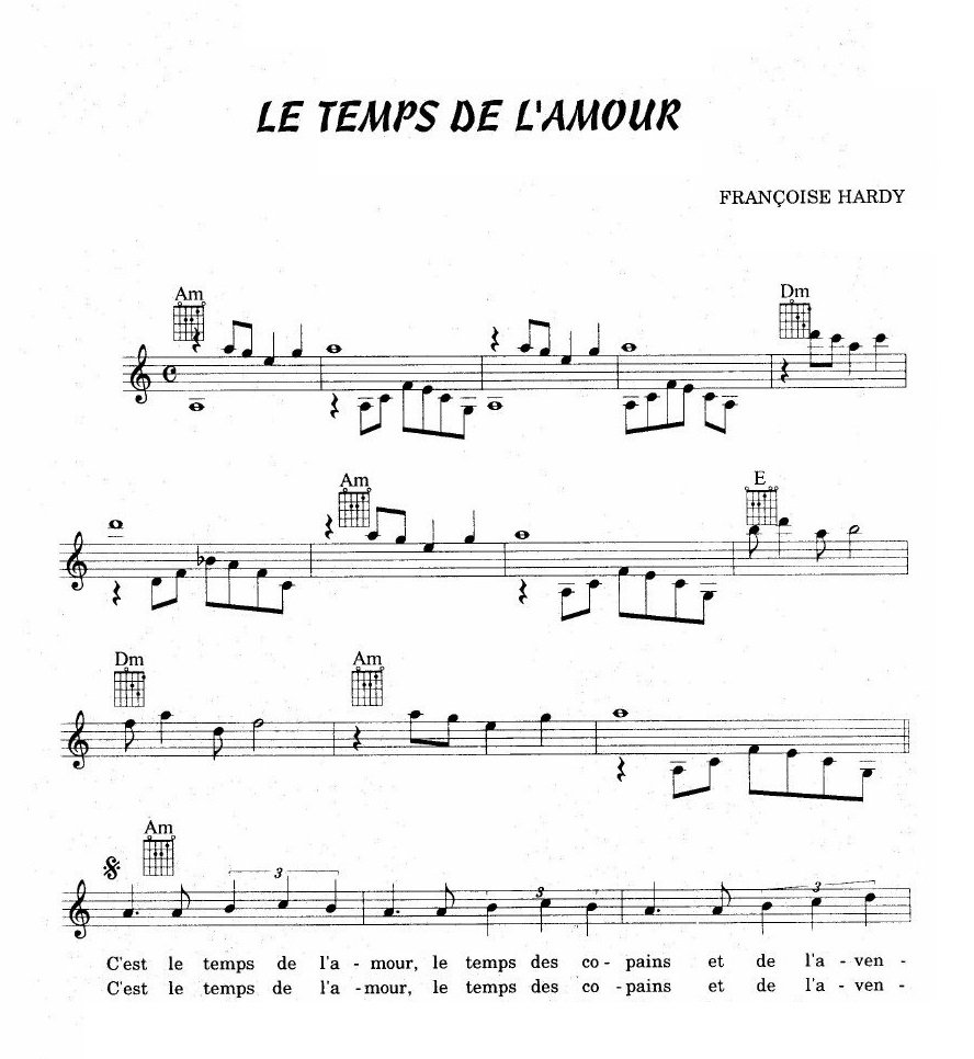 Le Temps De L'amour sheet music