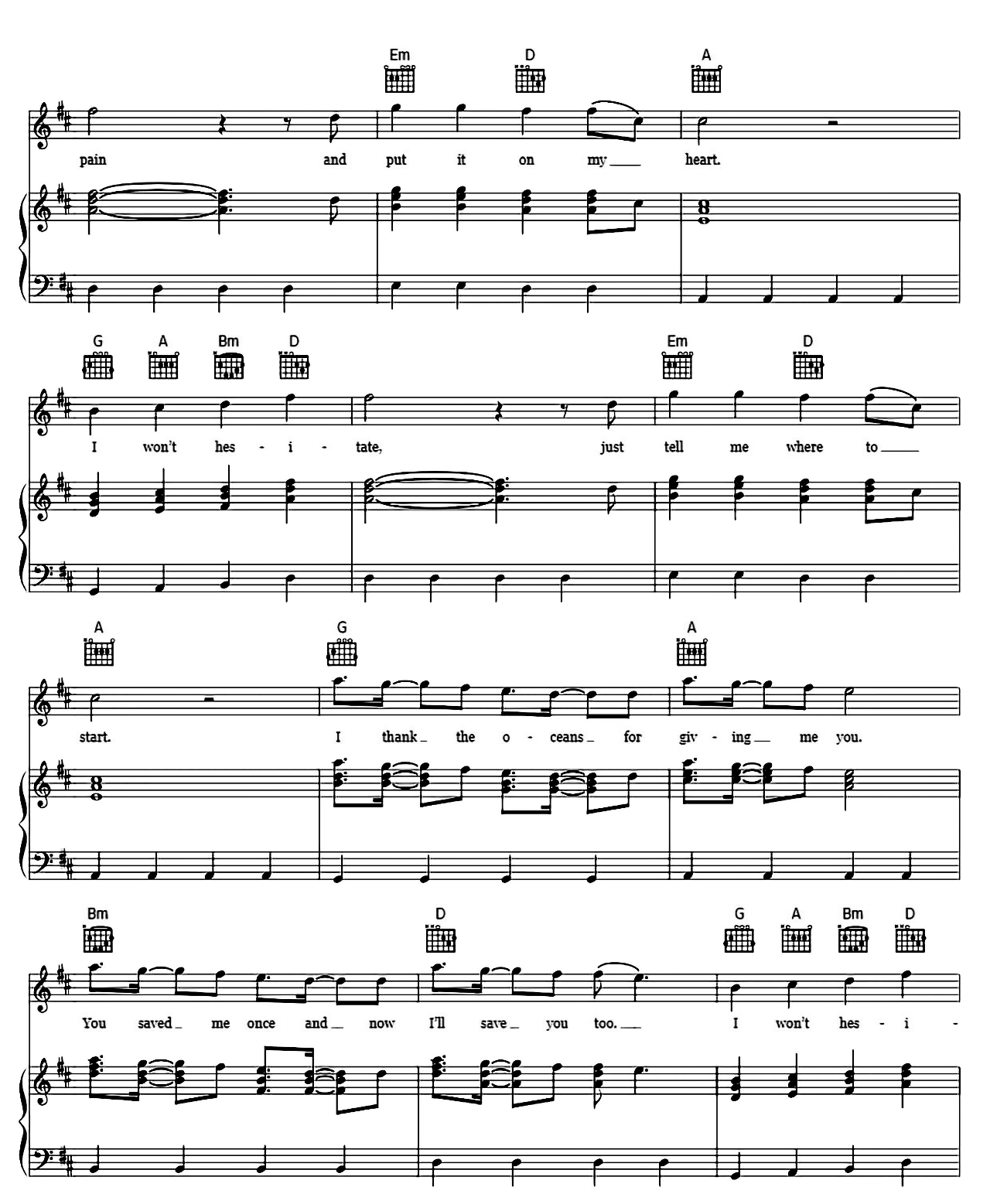 Hesitate sheet music 3