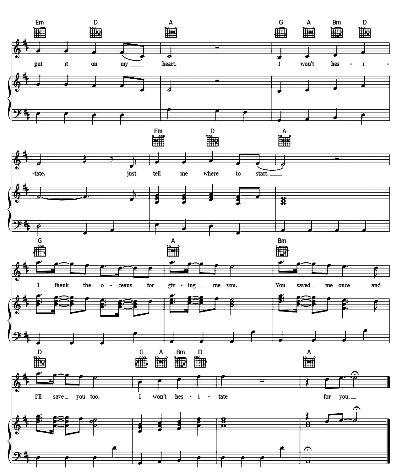 Hesitate sheet music 6