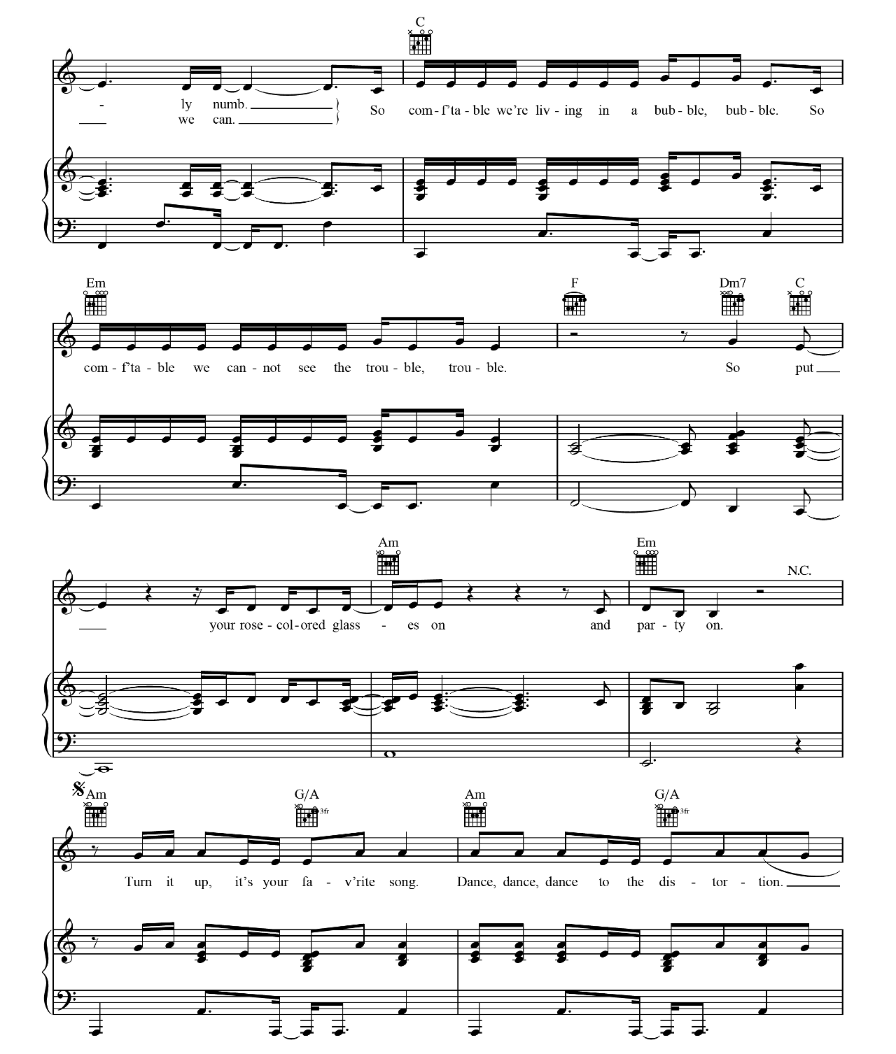 Chained To The Rhythm sheet music 3
