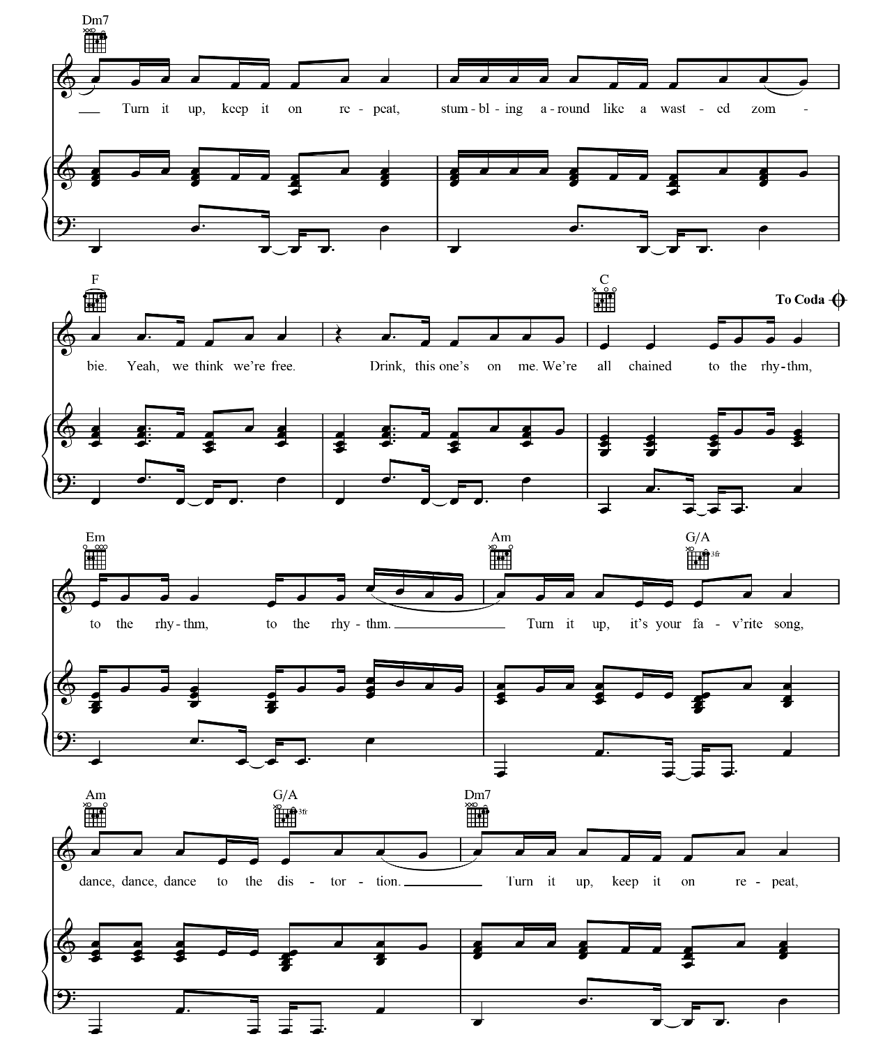 Chained To The Rhythm sheet music 4