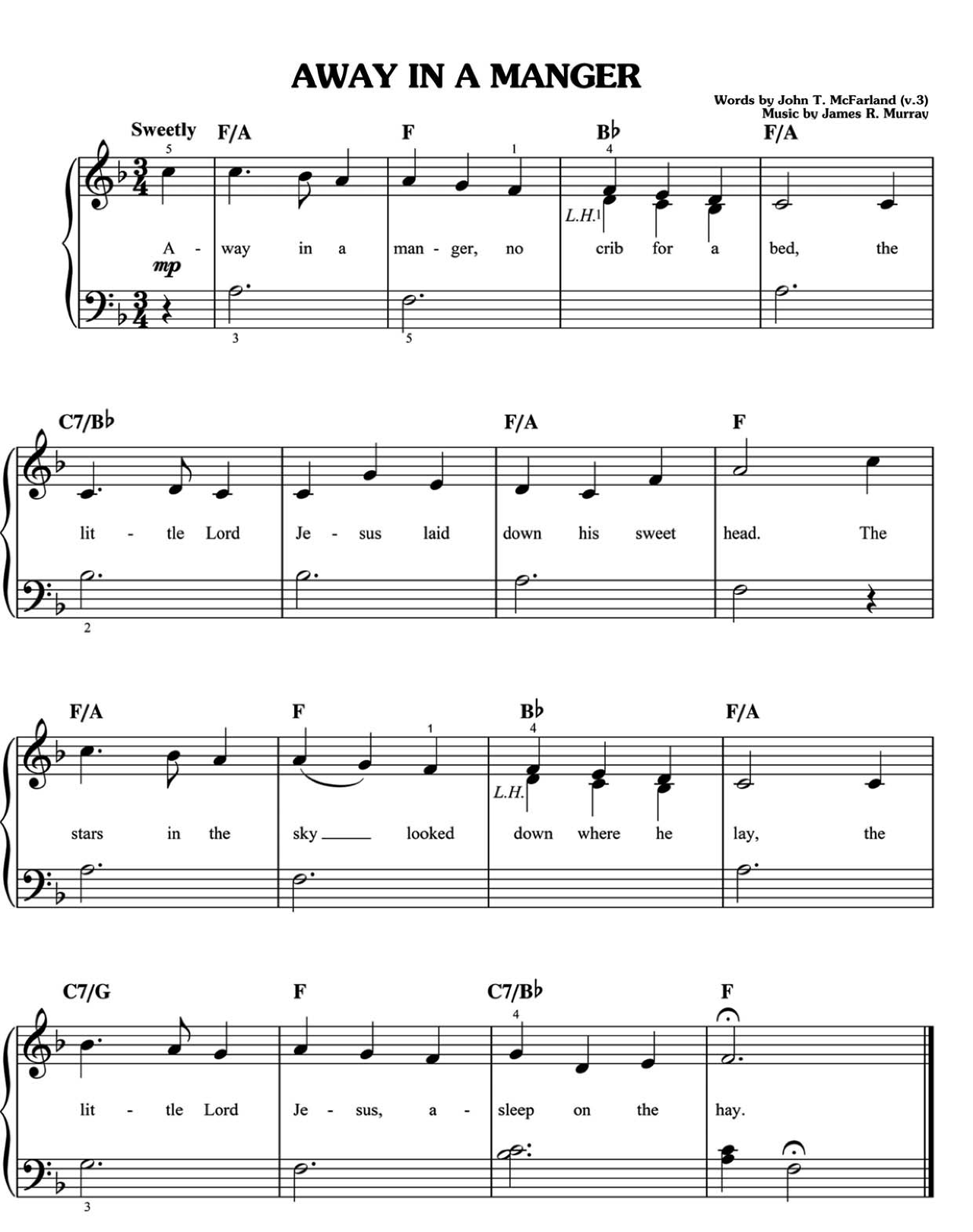 Away In A Manger sheet music