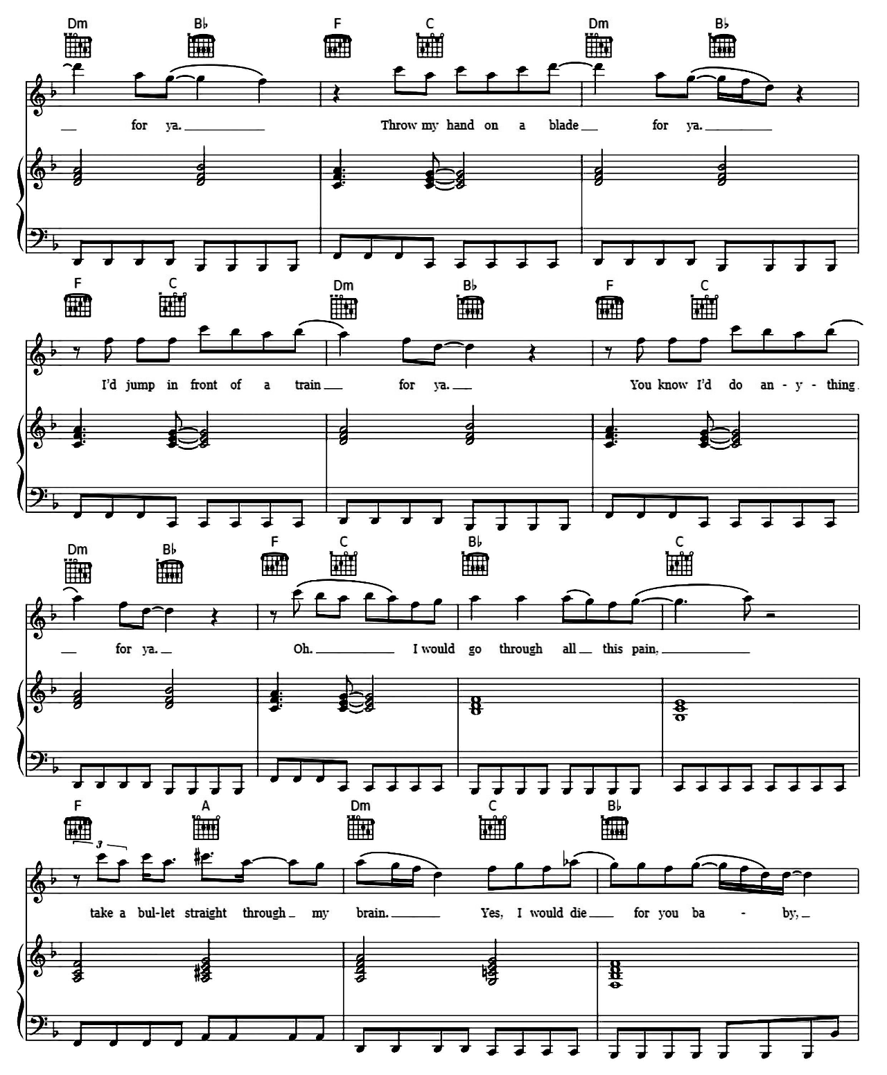 Grenade sheet music 5