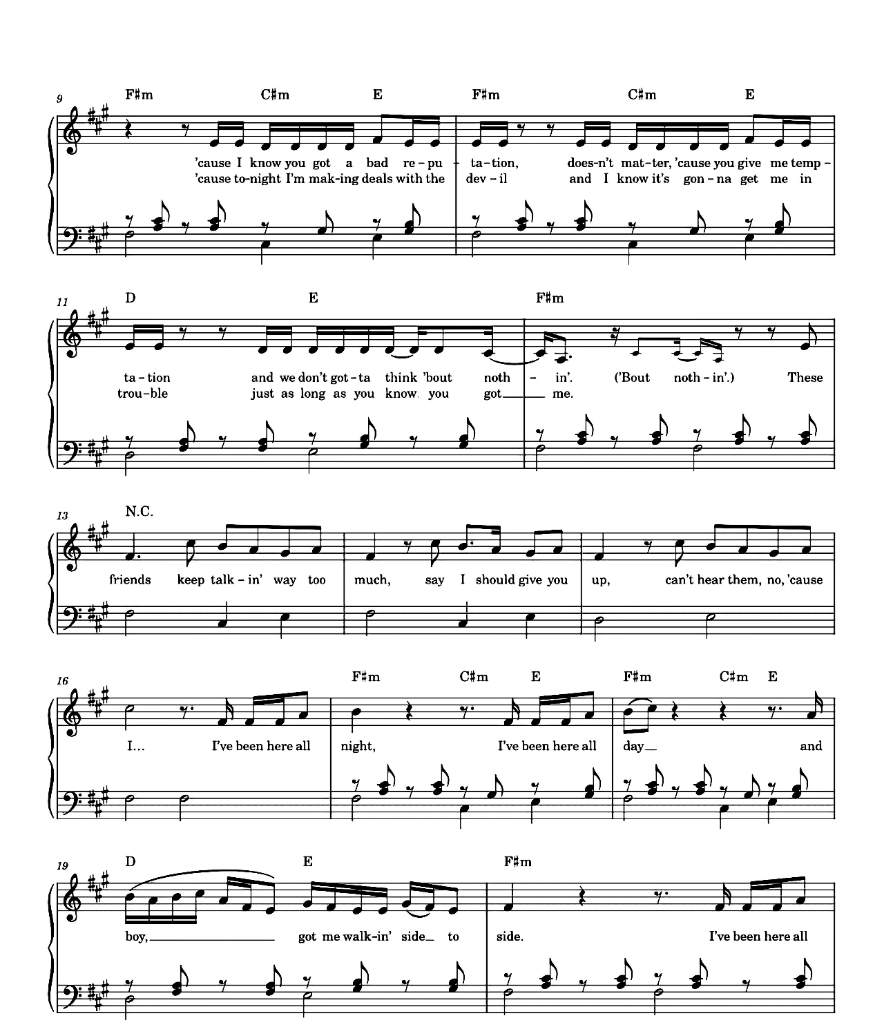 Side To Side sheet music 2