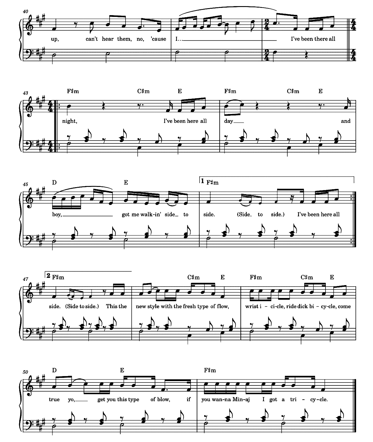 Side To Side sheet music 5