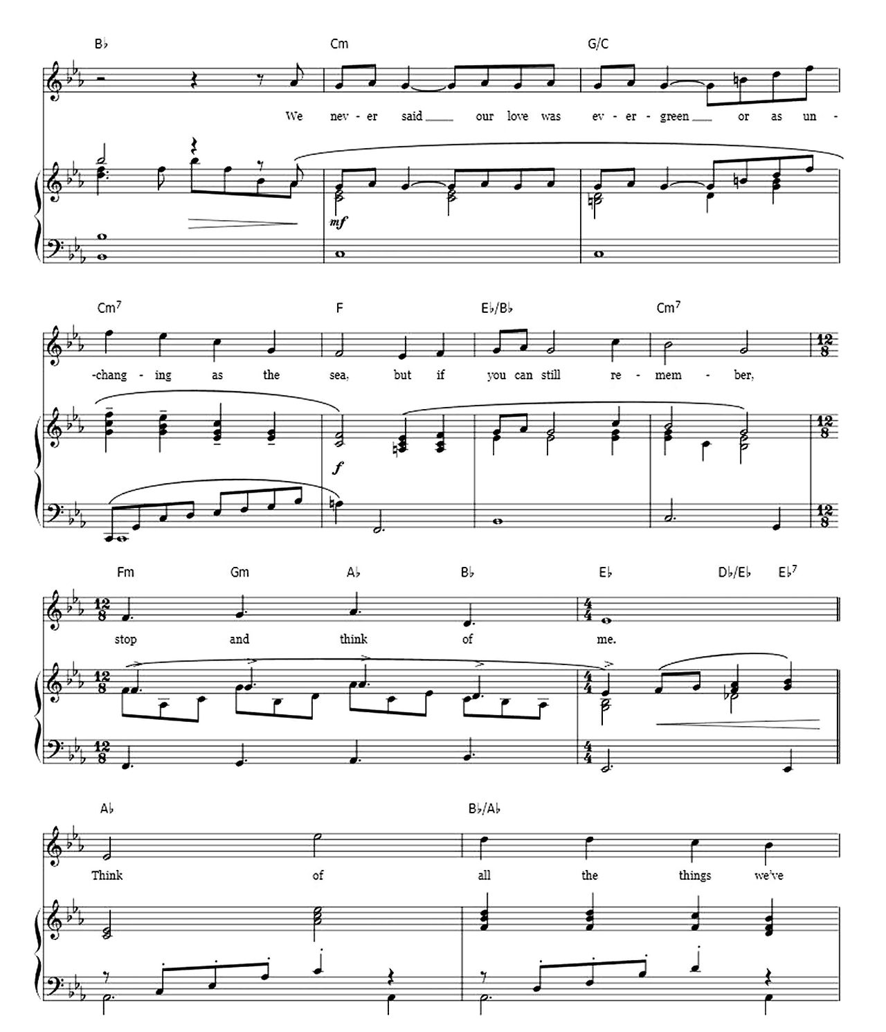 Think Of Me (From The Phantom Of The Opera) sheet music 3
