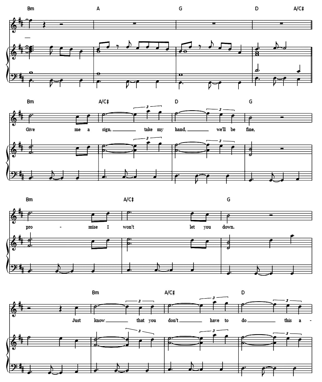 Treat You Better sheet music 4