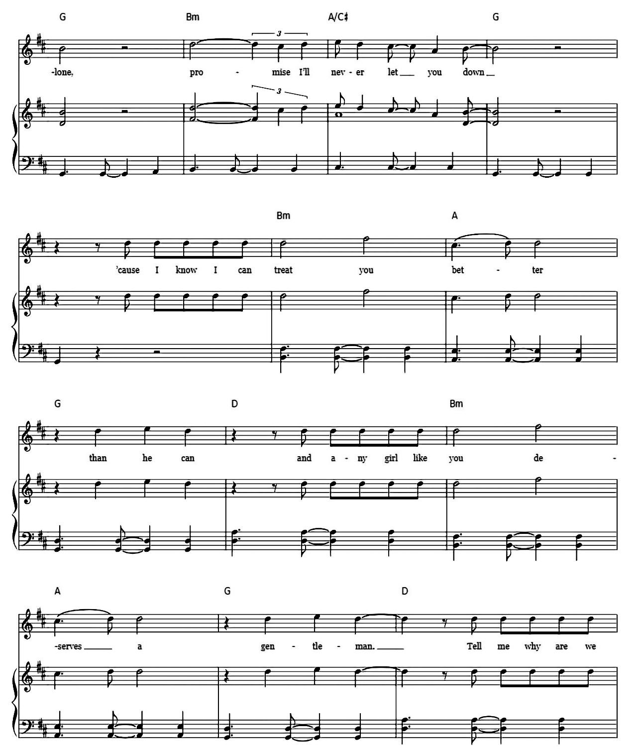 Treat You Better sheet music 5