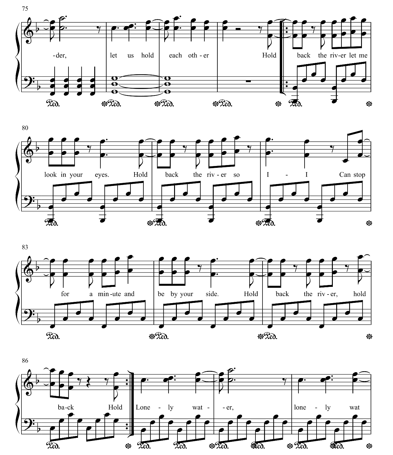 Hold Back The River sheet music 5