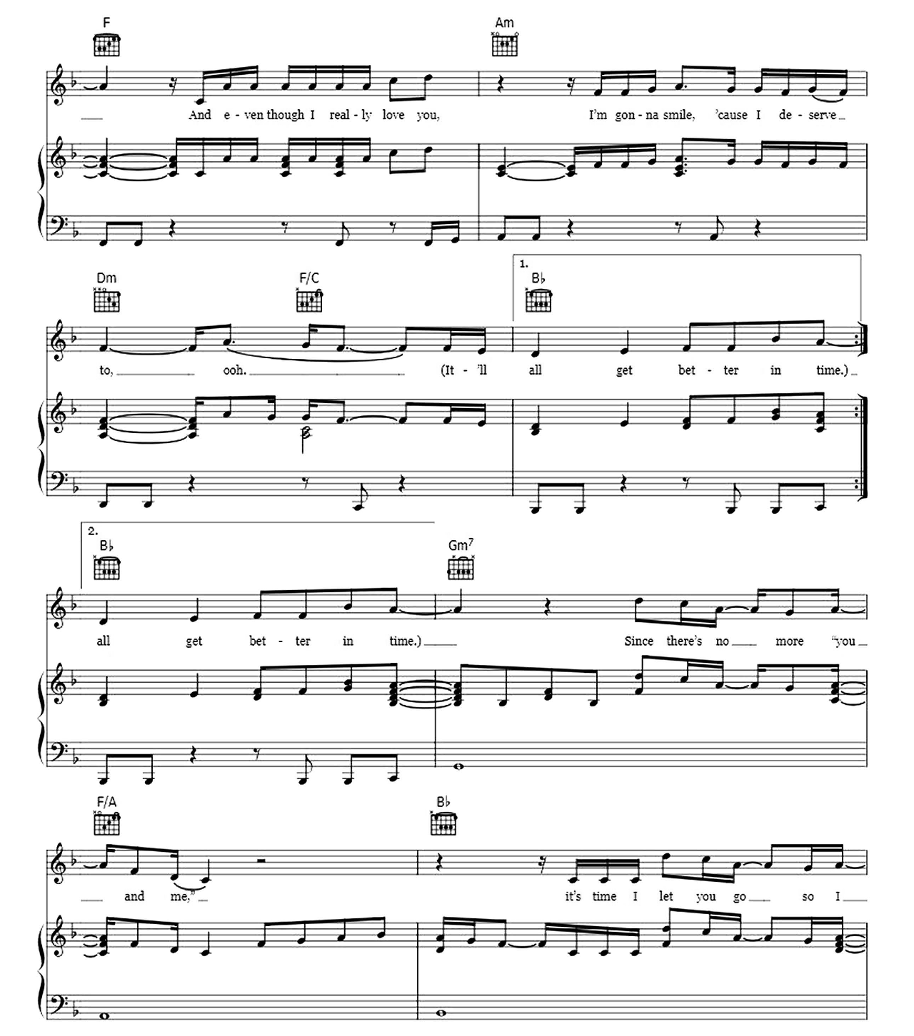 Better In Time sheet music 4