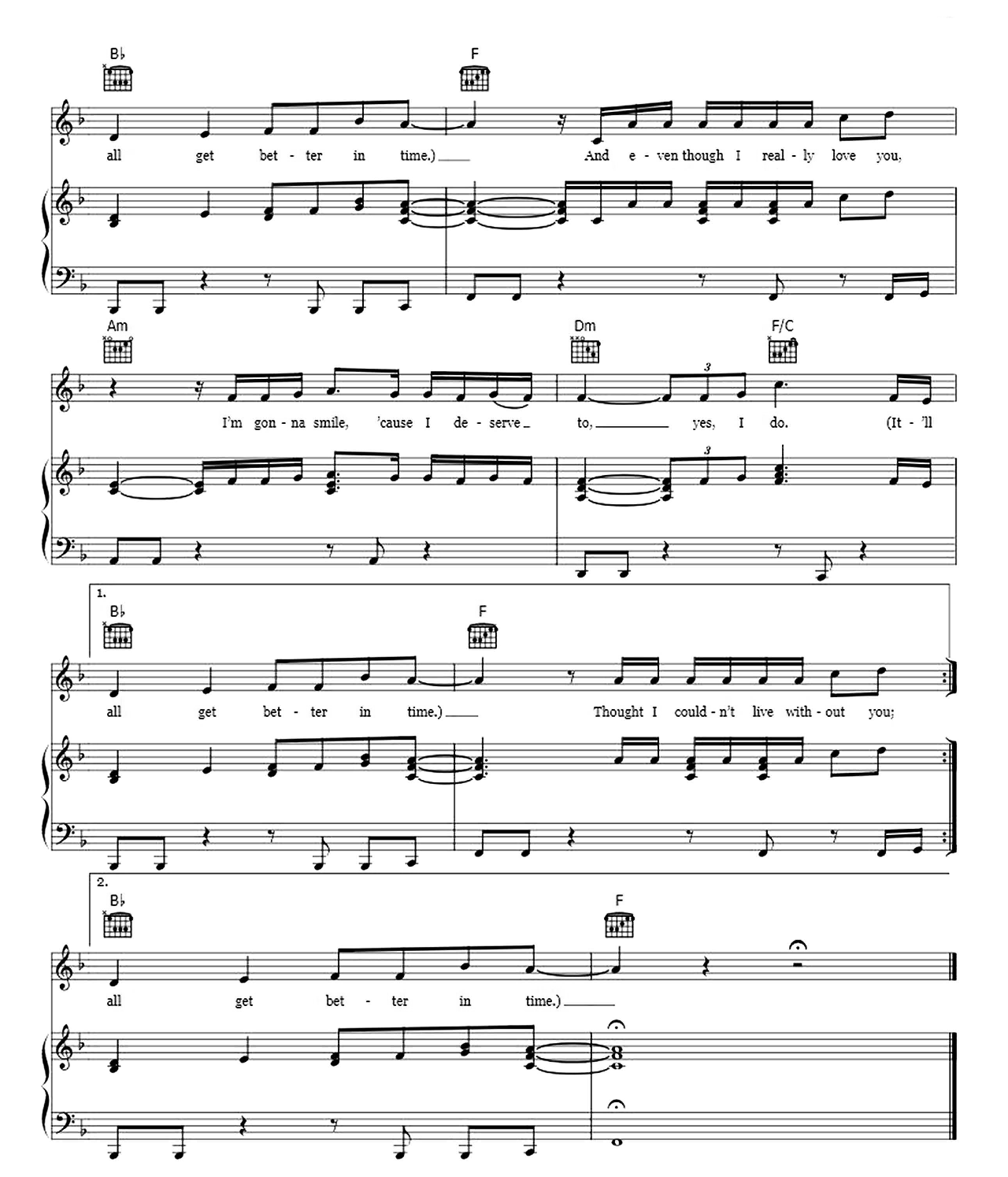 Better In Time sheet music 6