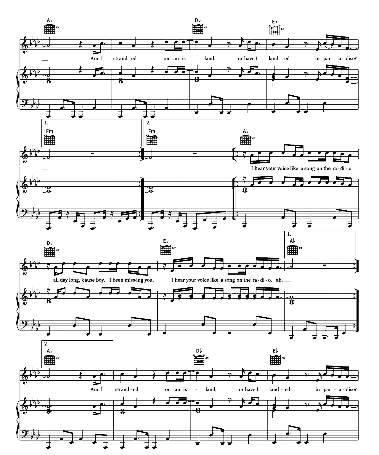 Island sheet music 3