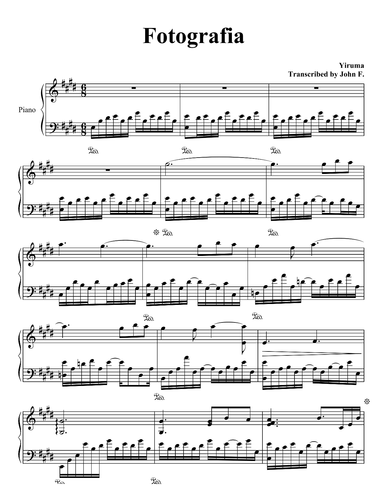 Fotografia sheet music