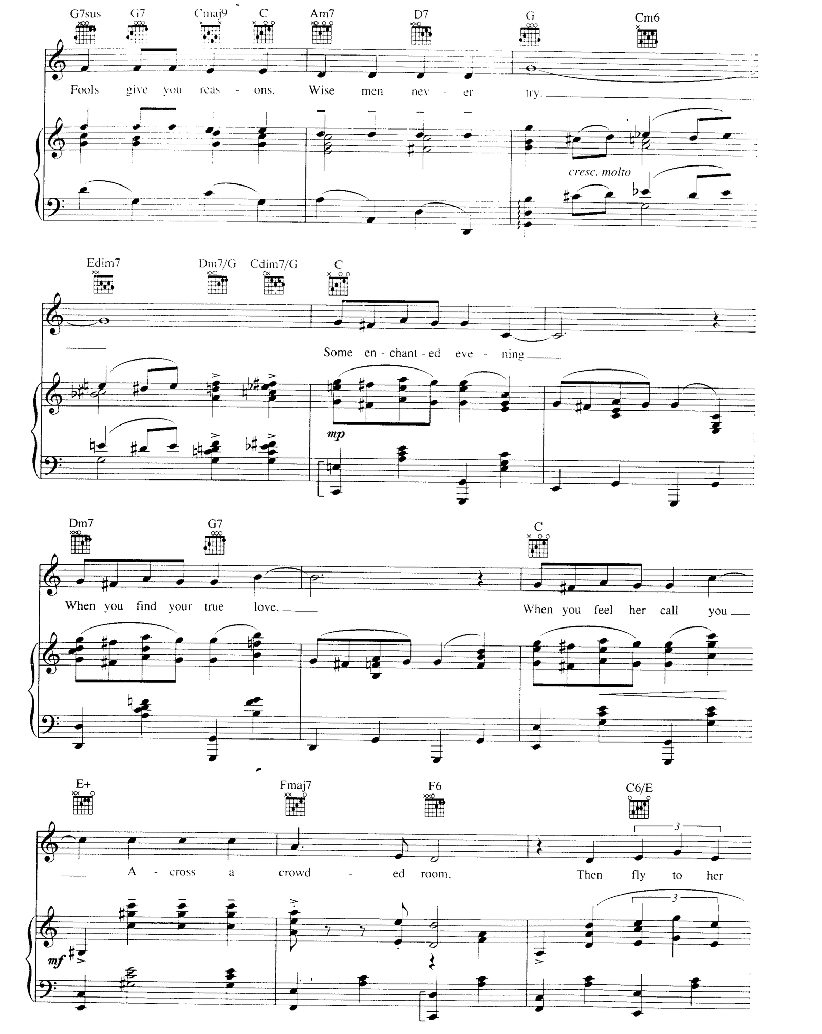 Some Enchanted Evening sheet music 4