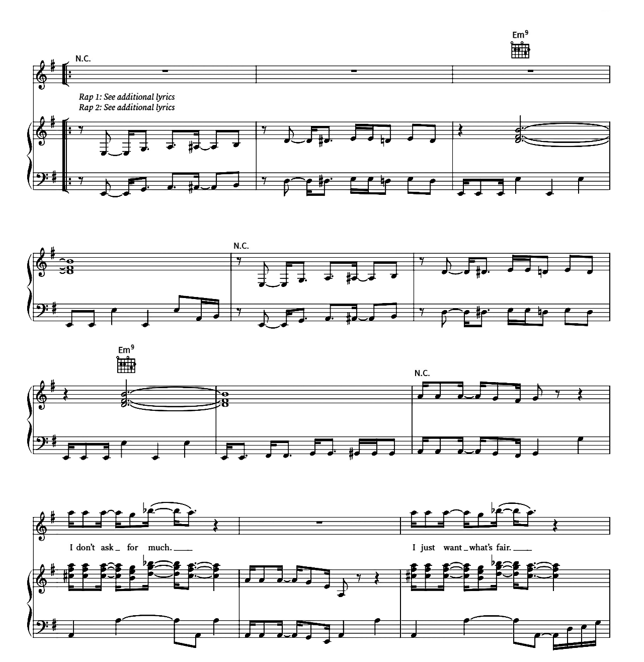 Fly As Me sheet music 2
