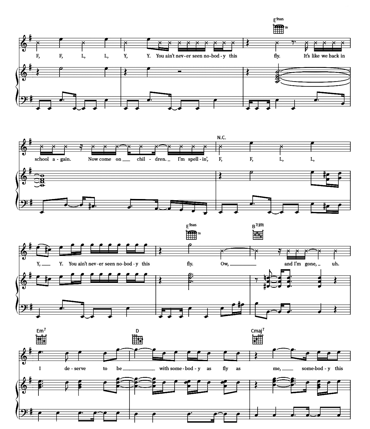 Fly As Me sheet music 5