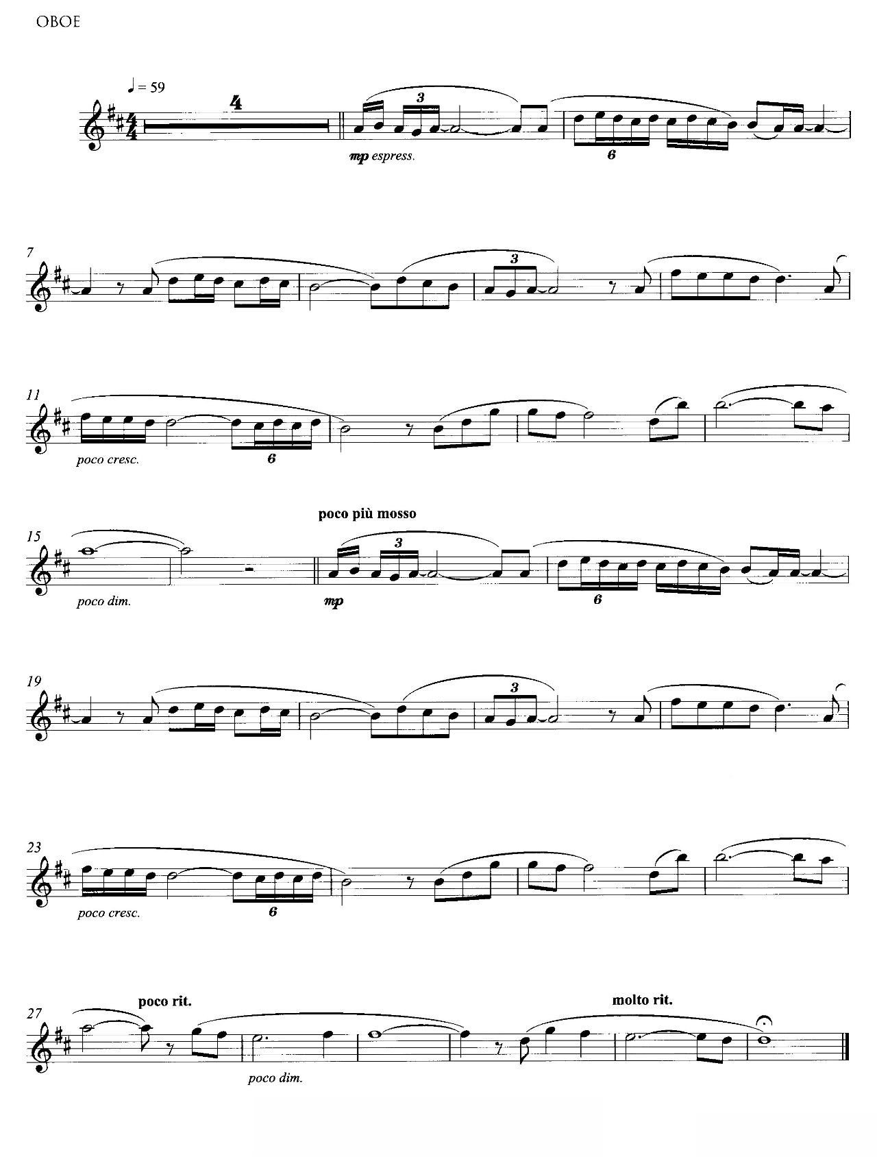 Gabriel's Oboe sheet music 3