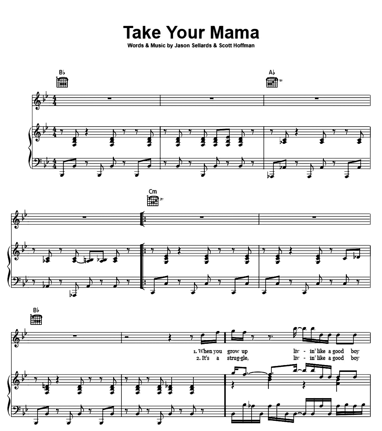 Take Your Mama sheet music