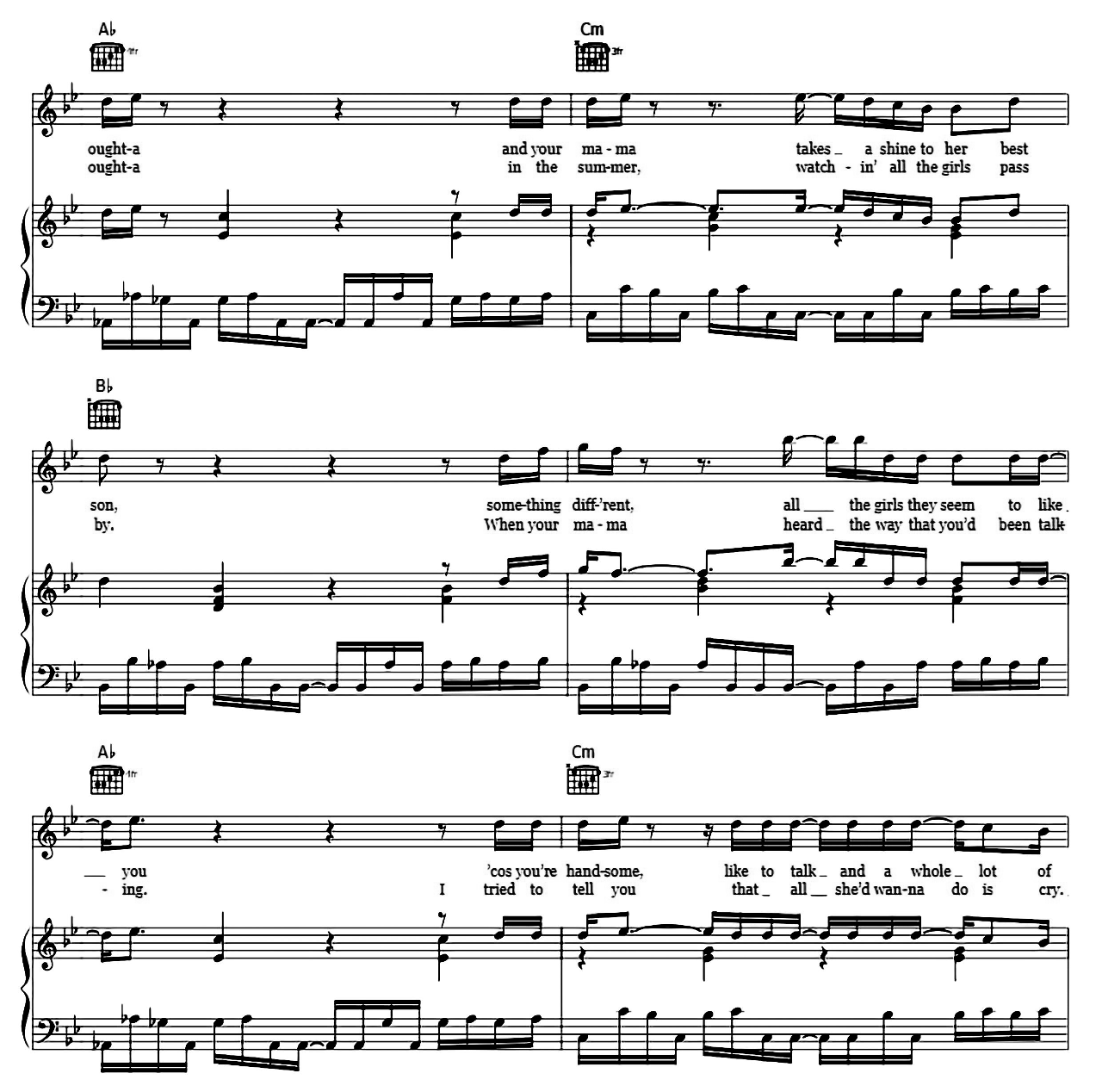 Take Your Mama sheet music 2